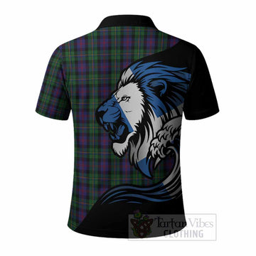 MacCallum (McCallum) Tartan Crest Polo Shirt Scottish Golden Lions Wave Flow