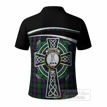 MacCallum (McCallum) Tartan Crest Polo Shirt Scottish Thistle Celtic Cross Alba Gu Brath