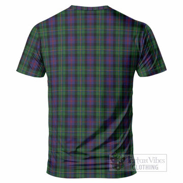 MacCallum (McCallum) Tartan Crest T-Shirt Ferocious Lion Style