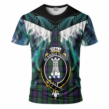 MacCallum (McCallum) Tartan Crest T-Shirt New Zealand Maori Korowai Cloak