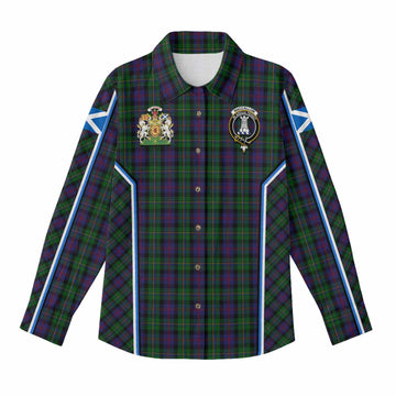 MacCallum (McCallum) Tartan Crest Women Casual Shirt Scotland Coat of Arm Flag Style - Tartan Vibes Clothing