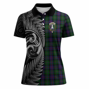 MacCallum (McCallum) Tartan Crest Women Polo Shirt With New Zealand Silver Fern Maori Koru