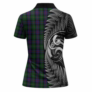 MacCallum (McCallum) Tartan Crest Women Polo Shirt With New Zealand Silver Fern Maori Koru