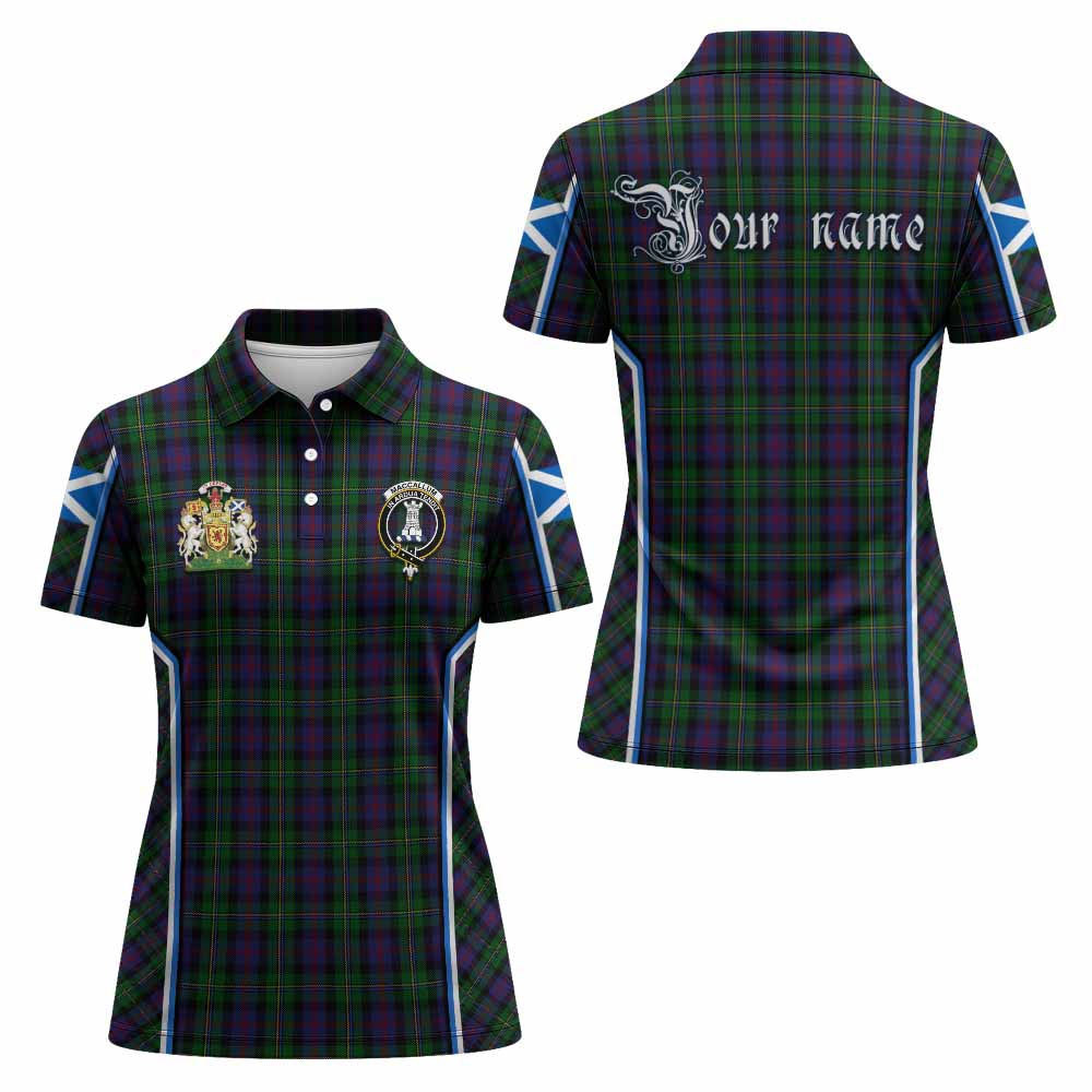 MacCallum (McCallum) Tartan Crest Women's Polo Shirt Scotland Coat of Arm Flag Style - Tartan Vibes Clothing