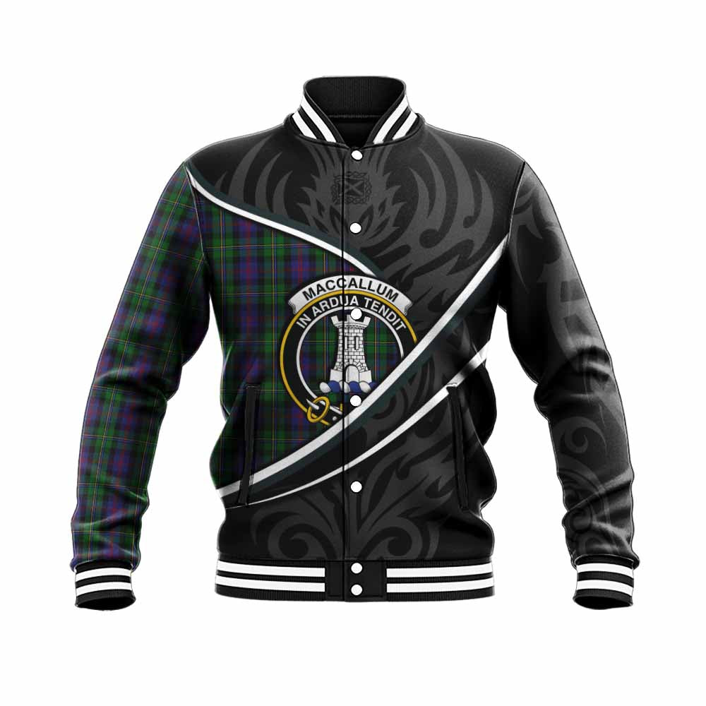 MacCallum (McCallum) Tartan Family Crest Baseball Jacket Celtic Scottish Thistle Floral - Tartan Vibes Clothing