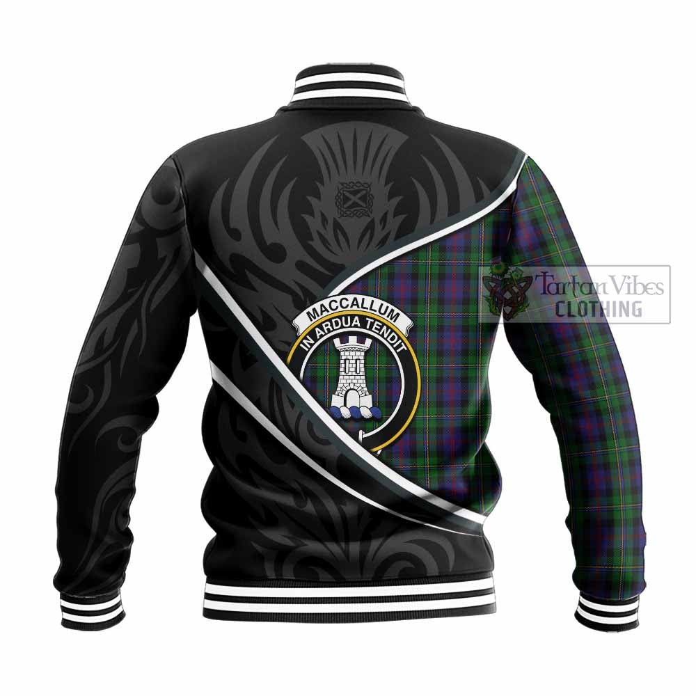 MacCallum (McCallum) Tartan Family Crest Baseball Jacket Celtic Scottish Thistle Floral - Tartan Vibes Clothing