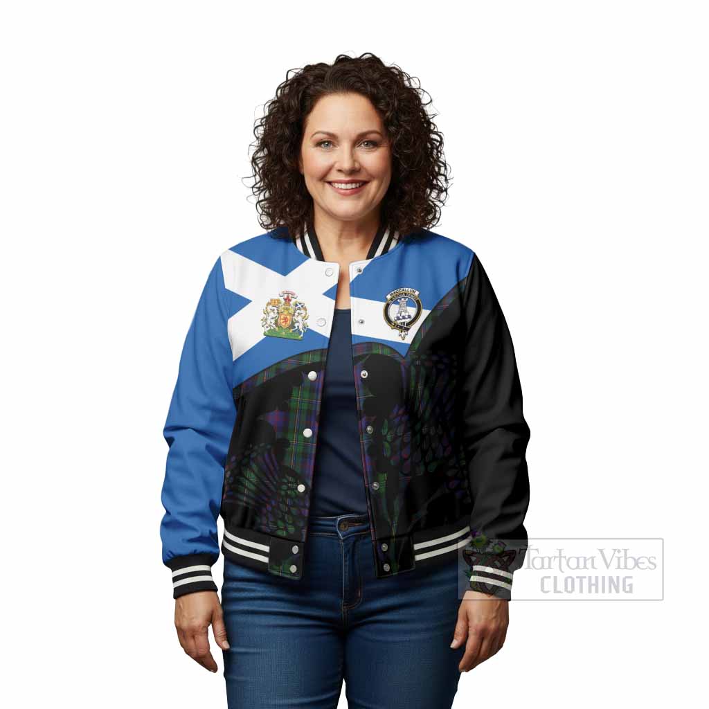 MacCallum (McCallum) Tartan Family Crest Baseball Jacket Scotland Thistle Floral Flag Style