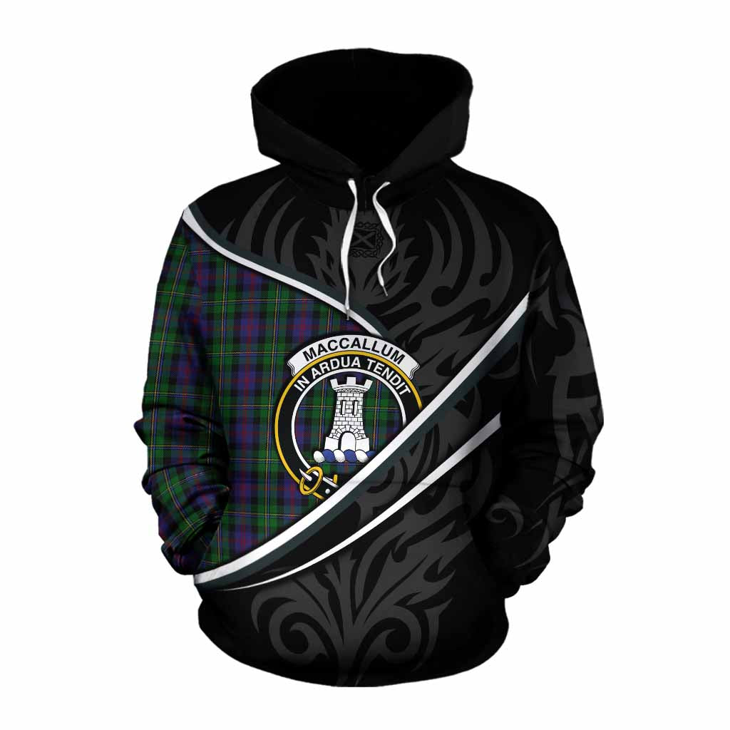 MacCallum (McCallum) Tartan Family Crest Cotton Hoodie Celtic Scottish Thistle Floral - Tartan Vibes Clothing