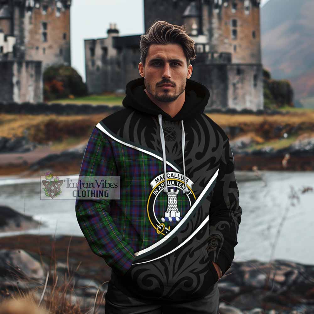MacCallum (McCallum) Tartan Family Crest Cotton Hoodie Celtic Scottish Thistle Floral - Tartan Vibes Clothing