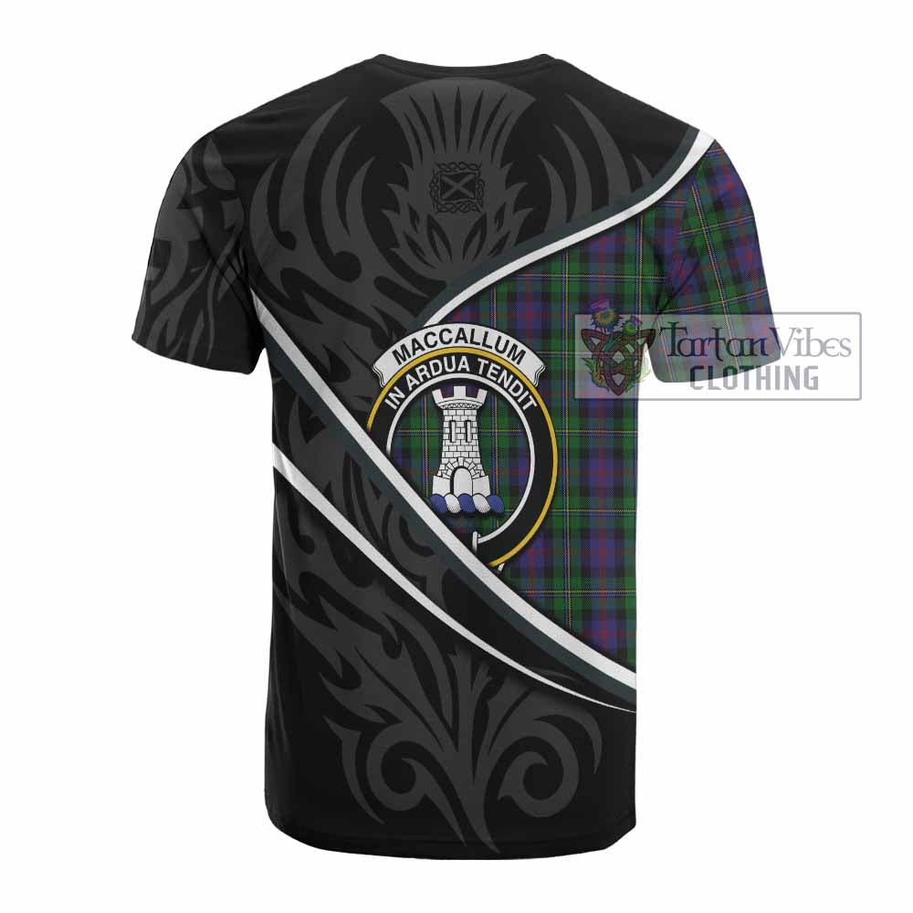 MacCallum (McCallum) Tartan Family Crest Cotton T-shirt Celtic Scottish Thistle Floral - Tartan Vibes Clothing