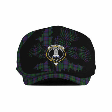 MacCallum (McCallum) Tartan Family Crest Flat Cap, Jeff Cap Scotland Thistle Floral