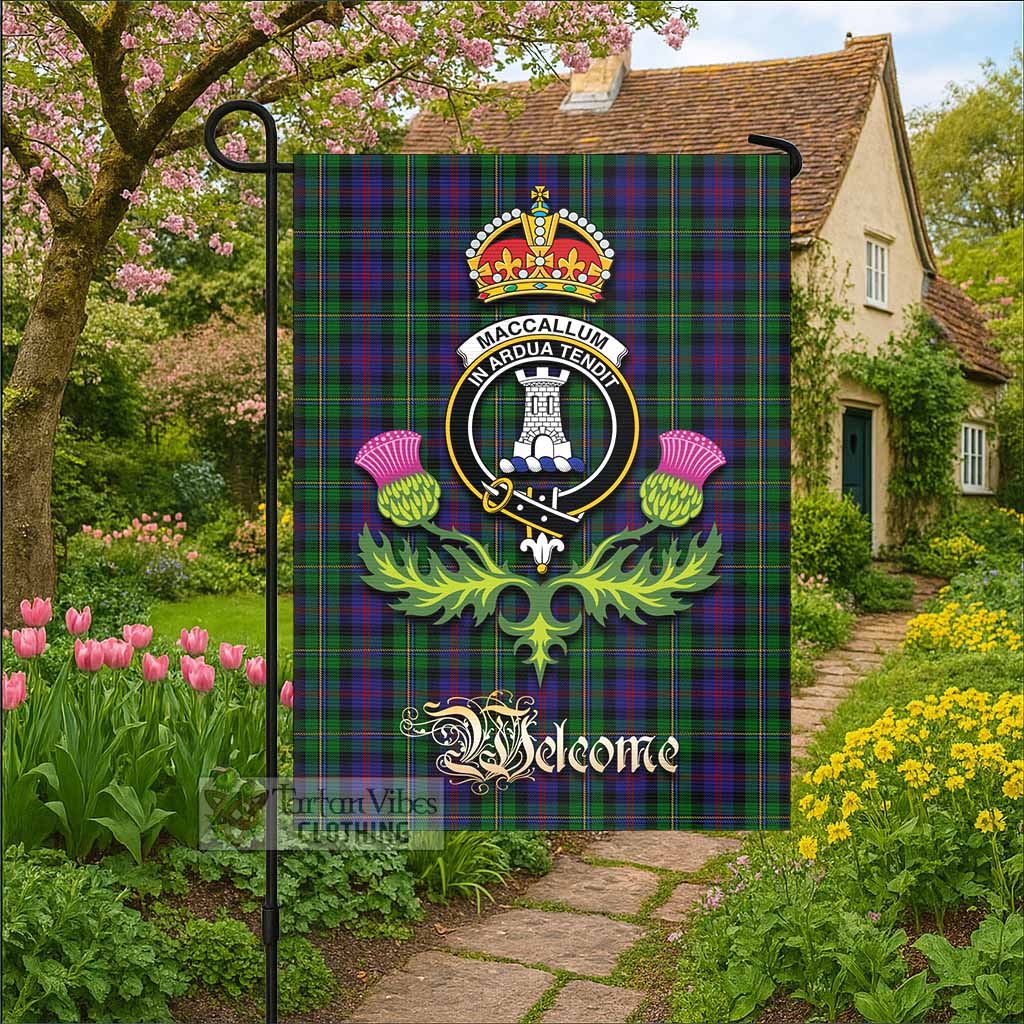 MacCallum (McCallum) Tartan Family Crest Garden Flag Royal Thistle Welcome Style - Tartan Vibes Clothing