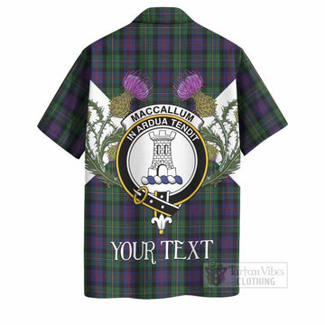 MacCallum (McCallum) Tartan Family Crest Hawaiian Shirt Scottish Burns Night Thistle Floral