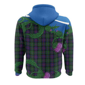 MacCallum (McCallum) Tartan Family Crest Hoodie Thistle in Minimalism