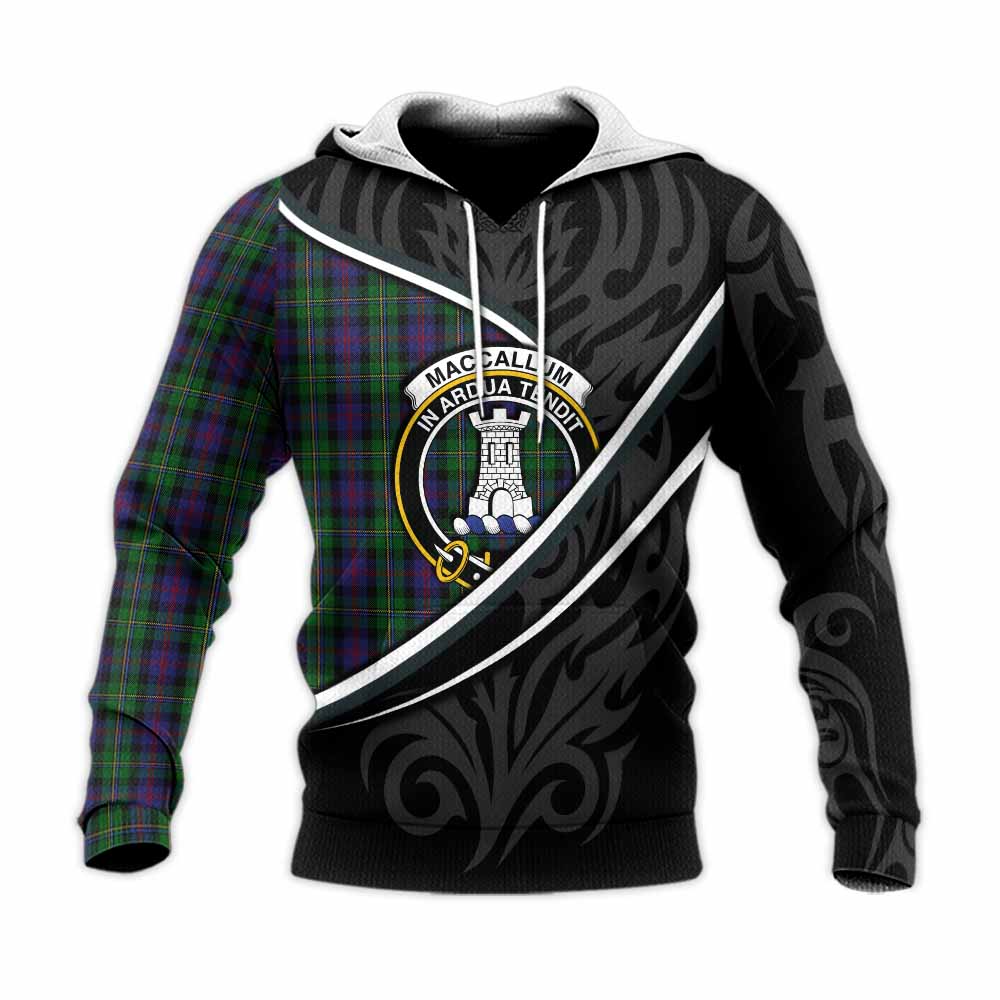 MacCallum (McCallum) Tartan Family Crest Knitted Hoodie Celtic Scottish Thistle Floral - Tartan Vibes Clothing