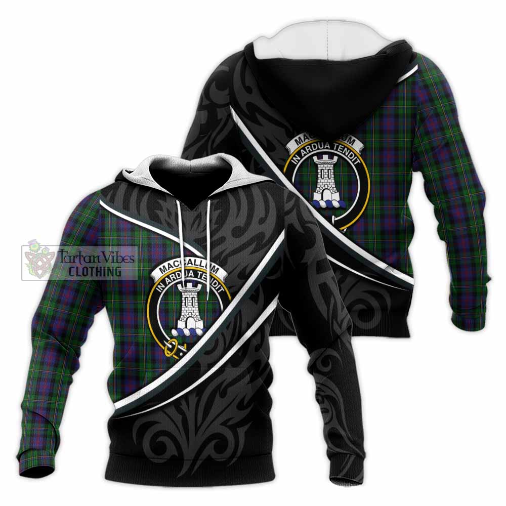 MacCallum (McCallum) Tartan Family Crest Knitted Hoodie Celtic Scottish Thistle Floral - Tartan Vibes Clothing