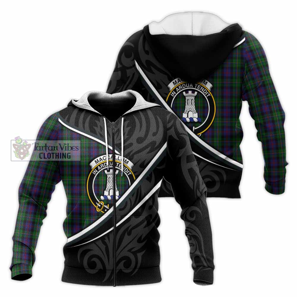 MacCallum (McCallum) Tartan Family Crest Knitted Hoodie Celtic Scottish Thistle Floral - Tartan Vibes Clothing