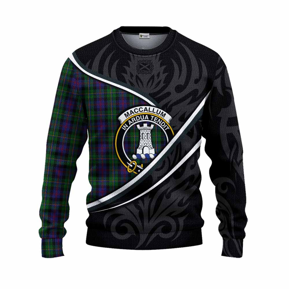 MacCallum (McCallum) Tartan Family Crest Knitted Sweater Celtic Scottish Thistle Floral - Tartan Vibes Clothing