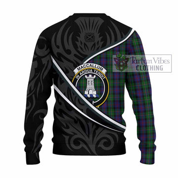 MacCallum (McCallum) Tartan Family Crest Knitted Sweater Celtic Scottish Thistle Floral - Tartan Vibes Clothing
