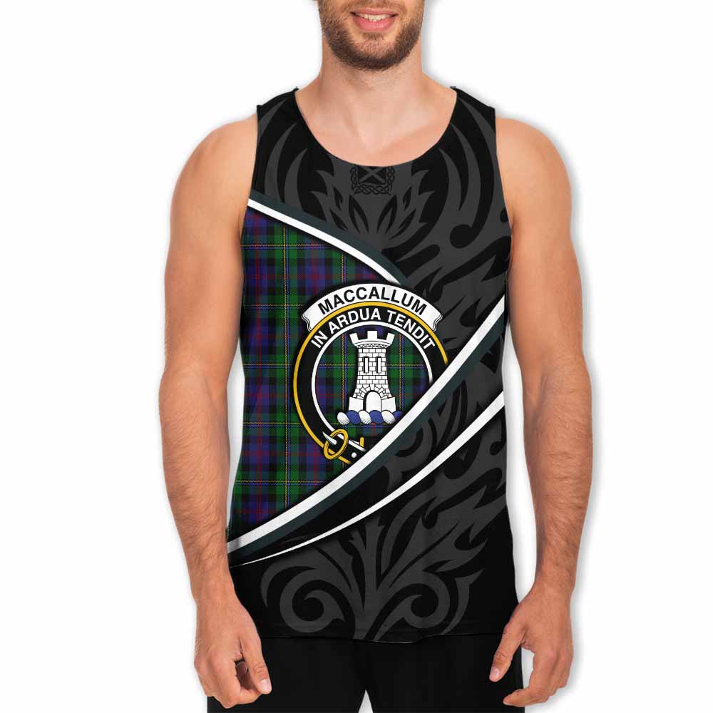 MacCallum (McCallum) Tartan Family Crest Men Tank Top Celtic Scottish Thistle Floral - Tartan Vibes Clothing