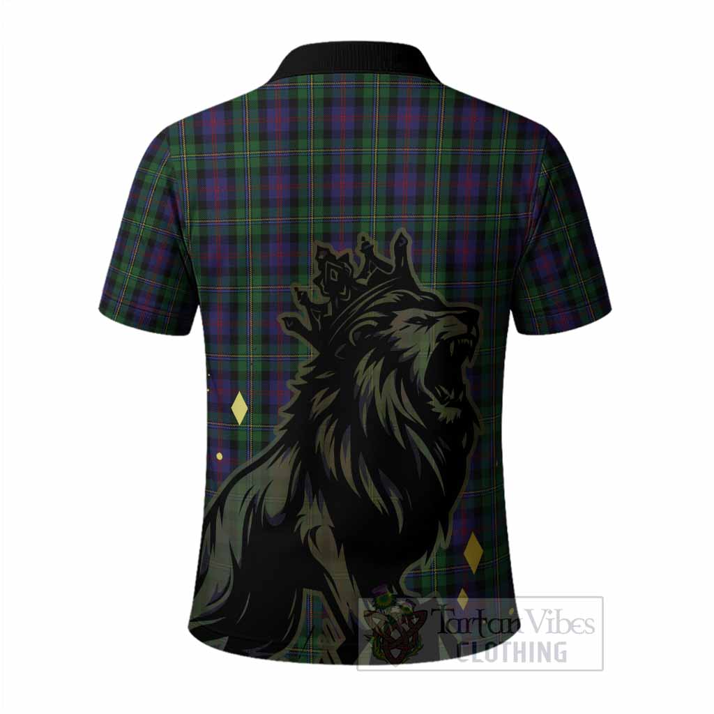 MacCallum (McCallum) Tartan Family Crest Polo Shirt Crowned Lion Roaring