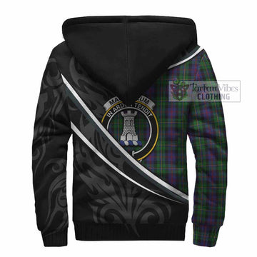 MacCallum (McCallum) Tartan Family Crest Sherpa Hoodie Celtic Scottish Thistle Floral