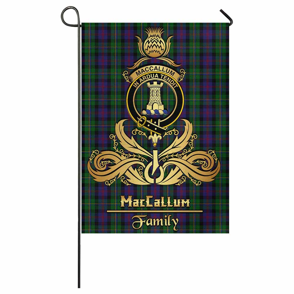 MacCallum (McCallum) Tartan Garden Flag with Highland Thistle Cherish Family Crest Style - Tartan Vibes Clothing