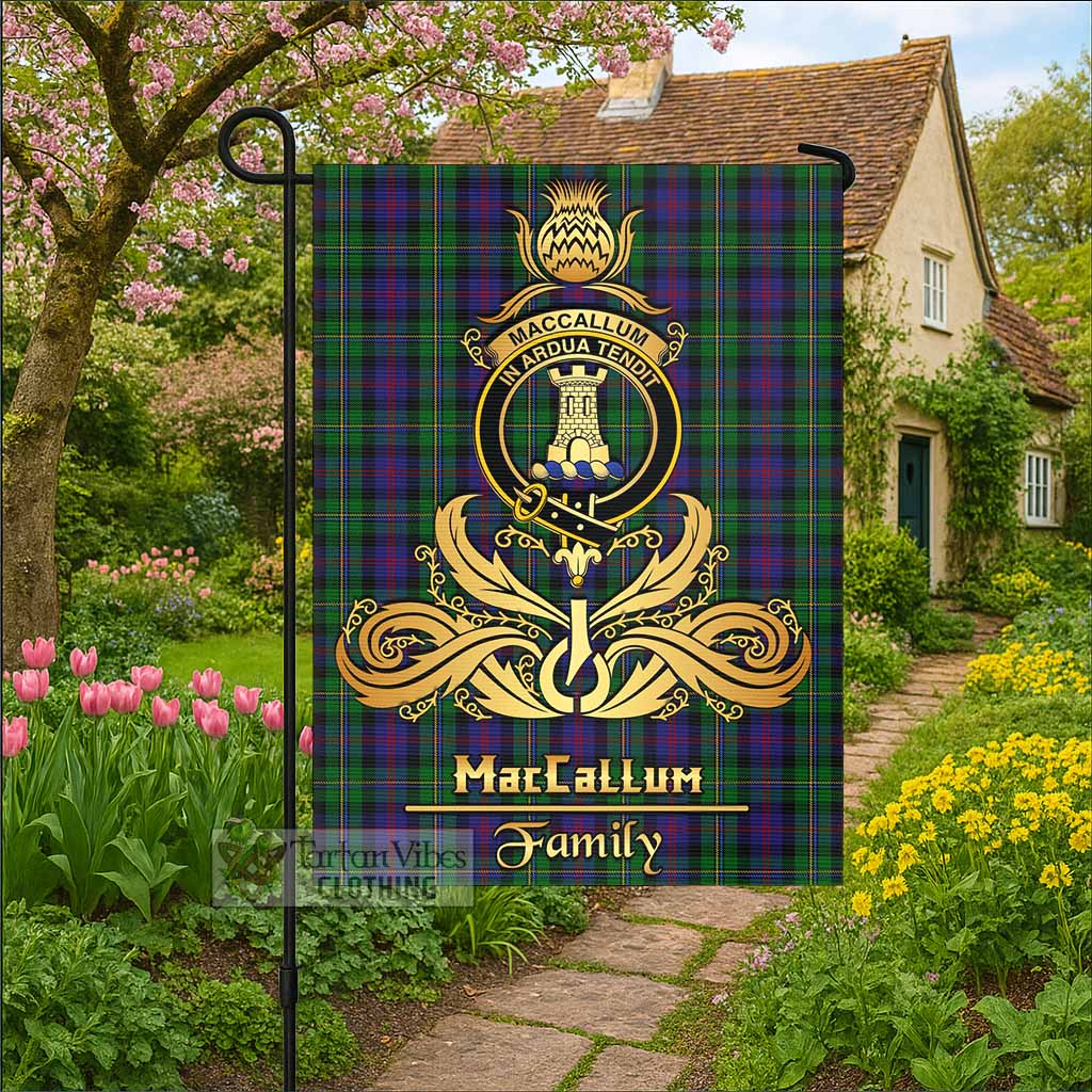 MacCallum (McCallum) Tartan Garden Flag with Highland Thistle Cherish Family Crest Style - Tartan Vibes Clothing