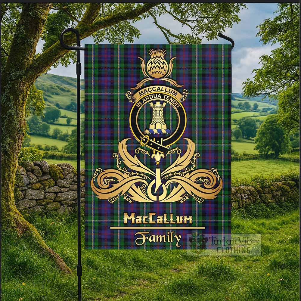 MacCallum (McCallum) Tartan Garden Flag with Highland Thistle Cherish Family Crest Style - Tartan Vibes Clothing