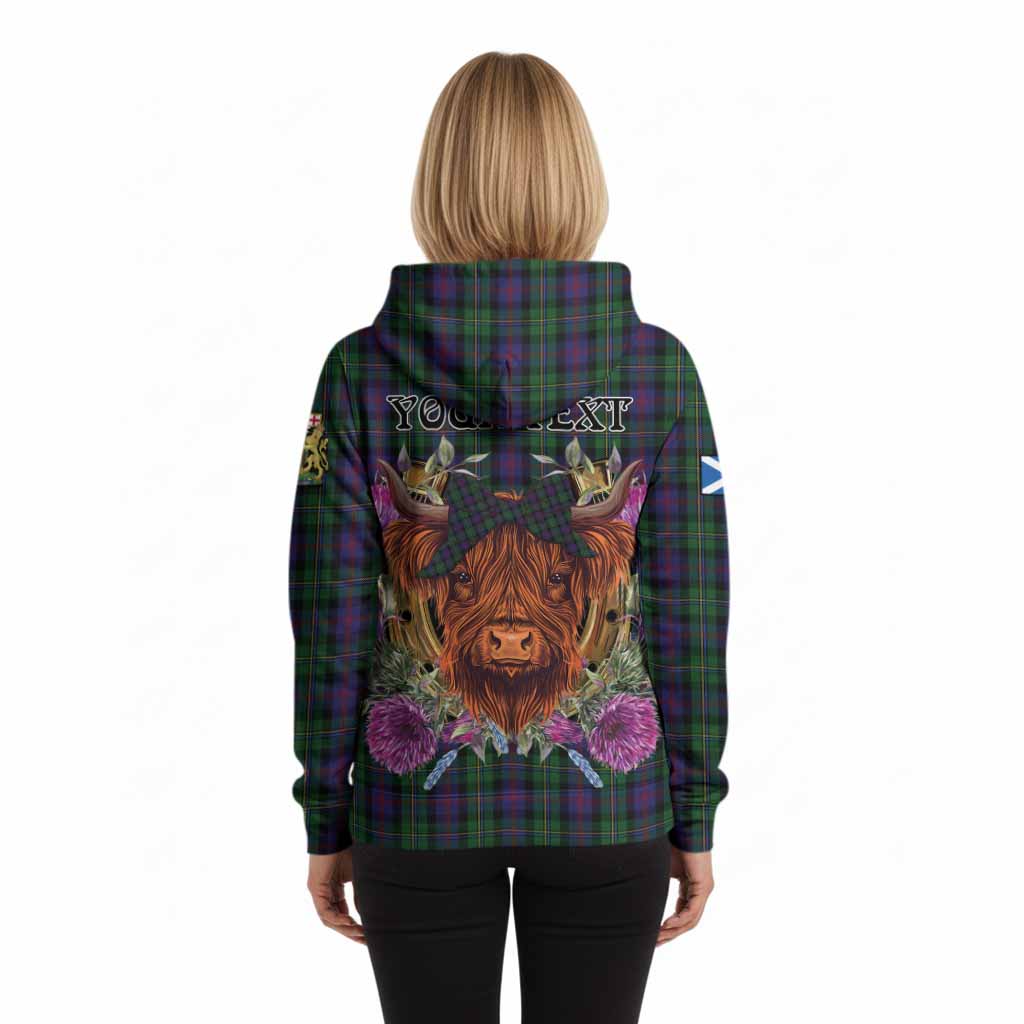 MacCallum (McCallum) Tartan Hoodie Scottish Thistle Heilan Coo