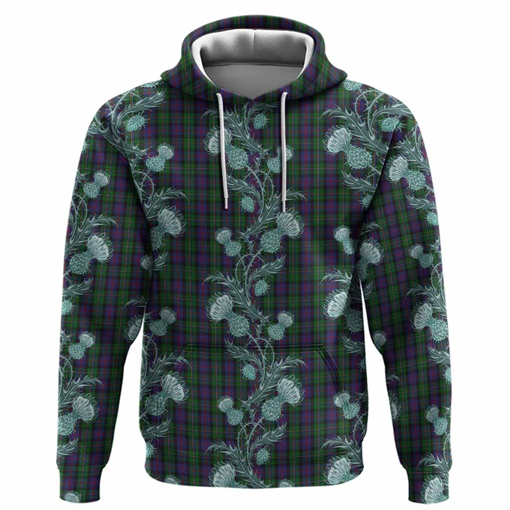 MacCallum (McCallum) Tartan Hoodie Seamless Scottish Thistle Flowers