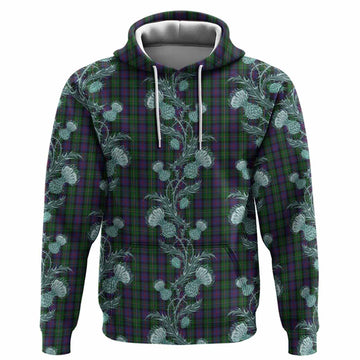 MacCallum (McCallum) Tartan Hoodie Seamless Scottish Thistle Flowers