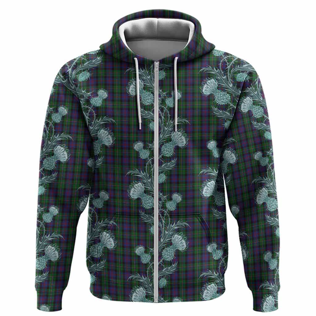 MacCallum (McCallum) Tartan Hoodie Seamless Scottish Thistle Flowers