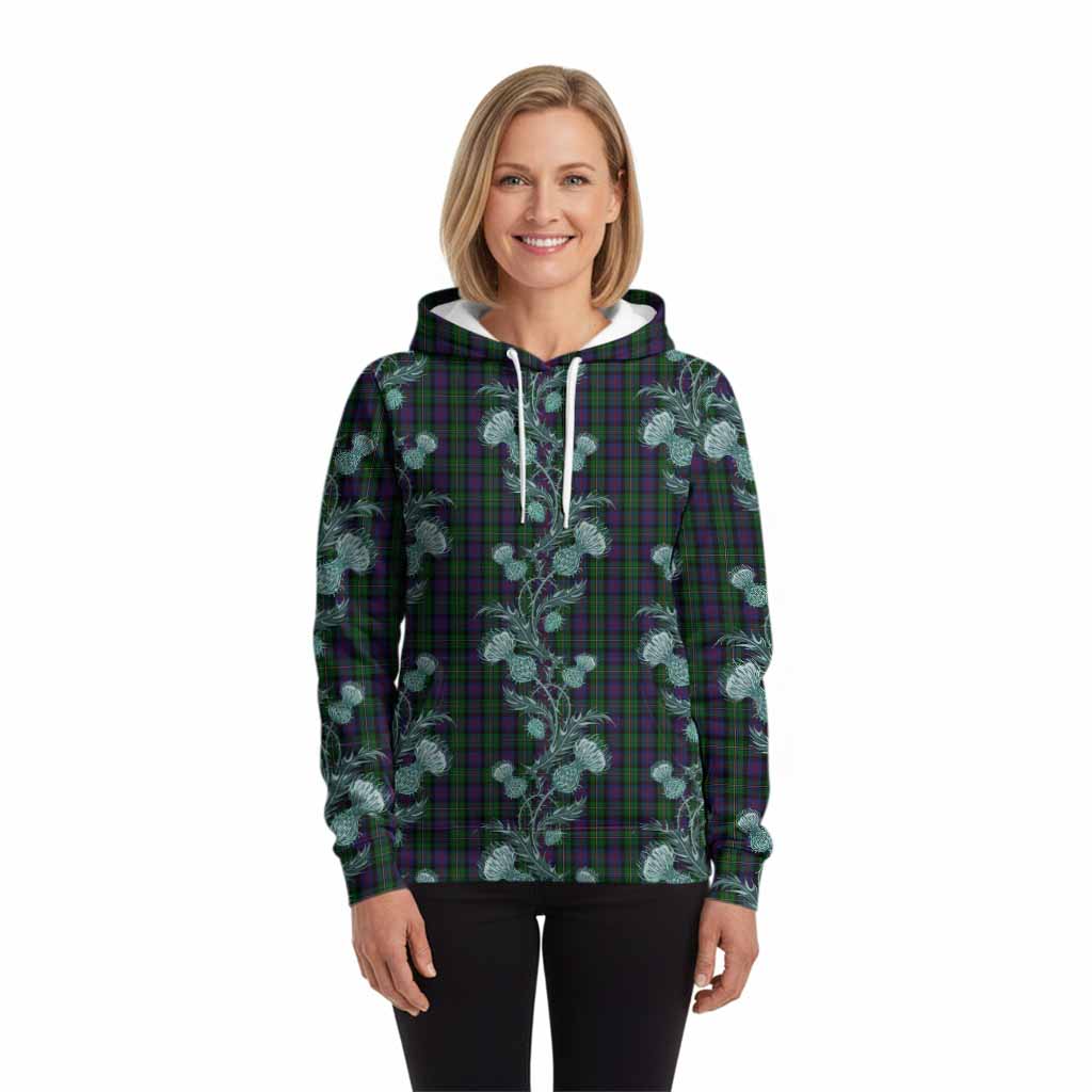 MacCallum (McCallum) Tartan Hoodie Seamless Scottish Thistle Flowers