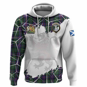 MacCallum (McCallum) Tartan Hoodie with Family Crest and Lion Rampant Grunge Style