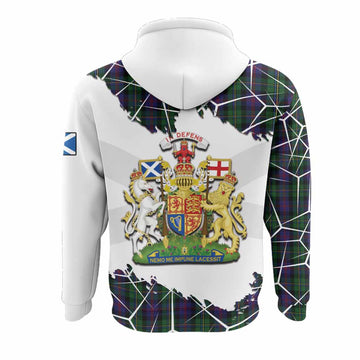 MacCallum (McCallum) Tartan Hoodie with Family Crest and Lion Rampant Grunge Style