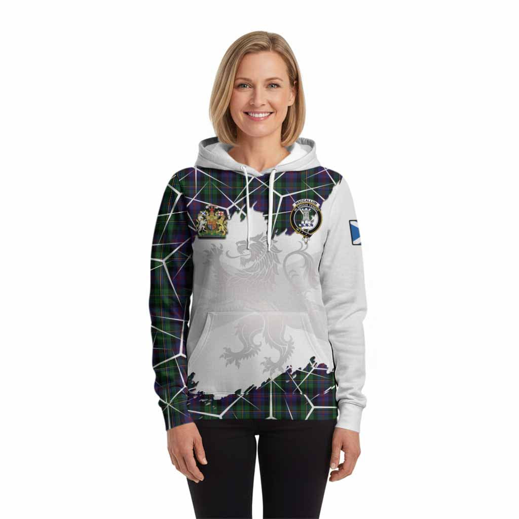 MacCallum (McCallum) Tartan Hoodie with Family Crest and Lion Rampant Grunge Style