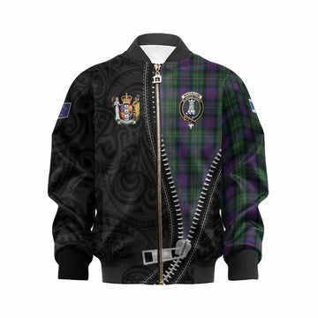 MacCallum (McCallum) Tartan Kid Bomber Jacket New Zealand Pattern Unique Zipper Stylized