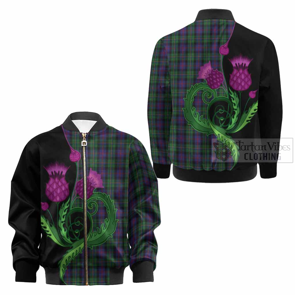 MacCallum (McCallum) Tartan Kid Bomber Jacket Traditional Scottish Thistle