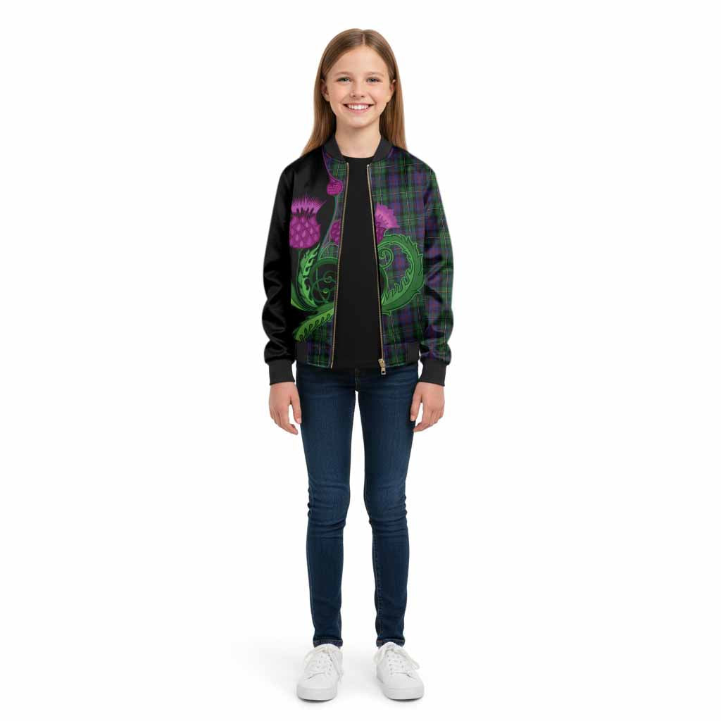 MacCallum (McCallum) Tartan Kid Bomber Jacket Traditional Scottish Thistle