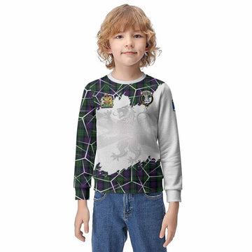 MacCallum (McCallum) Tartan Kid Knitted Sweatshirt with Family Crest and Lion Rampant Grunge Style