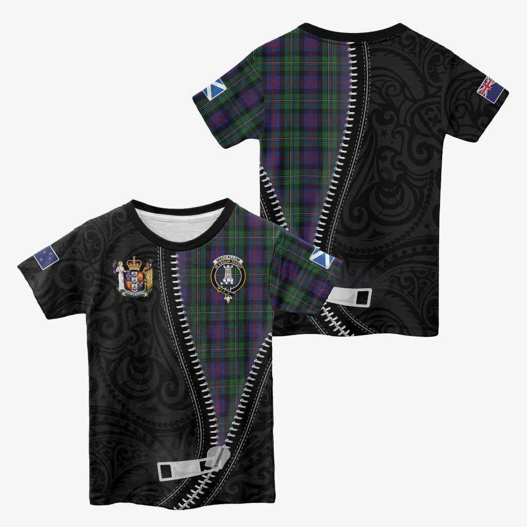 MacCallum (McCallum) Tartan Kid T-shirt New Zealand Pattern Unique Zipper Stylized