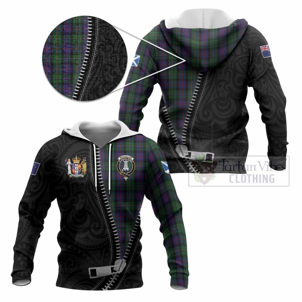 MacCallum (McCallum) Tartan Knitted Hoodie New Zealand Pattern Unique Zipper Stylized