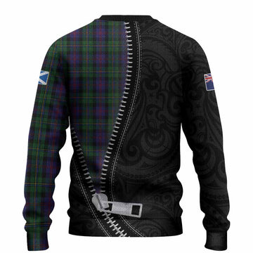 MacCallum (McCallum) Tartan Knitted Sweater New Zealand Pattern Unique Zipper Stylized
