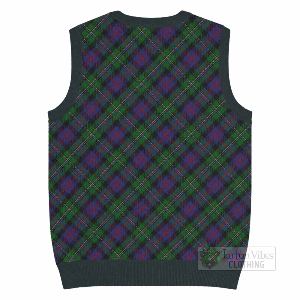 MacCallum (McCallum) Tartan Knitted V-Neck Vest with Family Crest Cross Style