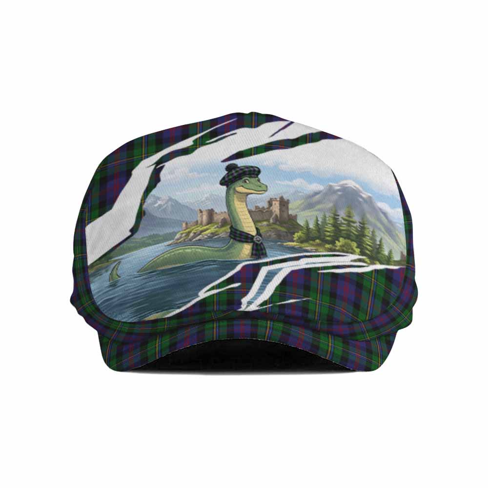 MacCallum (McCallum) Tartan Loch Ness Monster Scottish Heritage Art Flat Cap, Jeff Cap