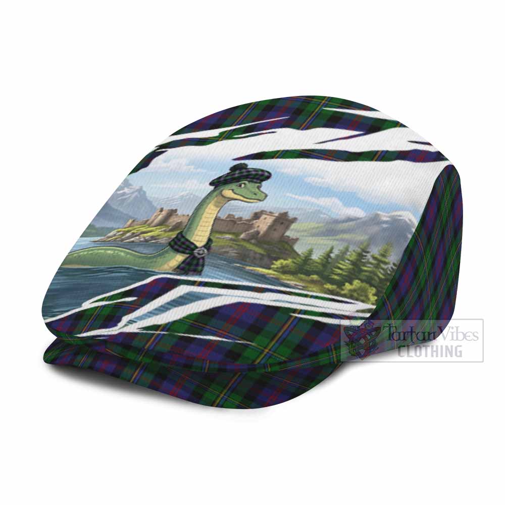 MacCallum (McCallum) Tartan Loch Ness Monster Scottish Heritage Art Flat Cap, Jeff Cap