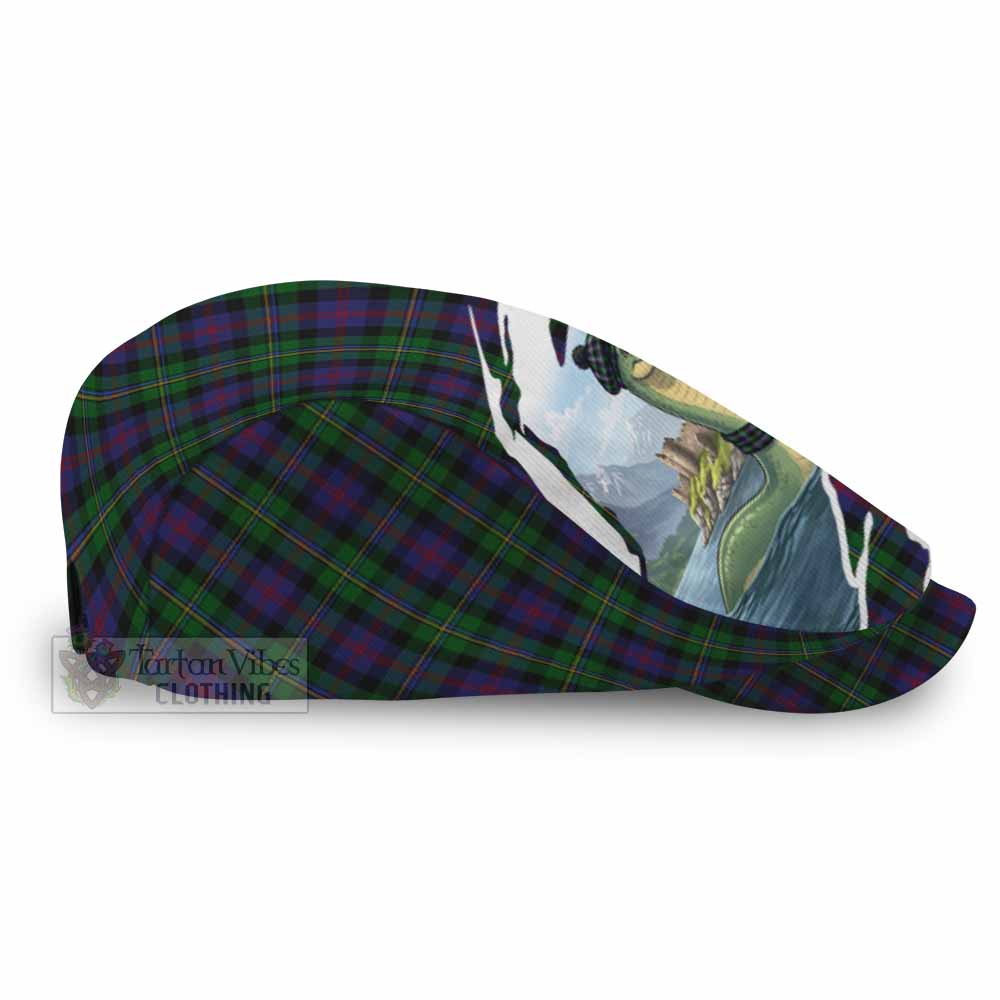 MacCallum (McCallum) Tartan Loch Ness Monster Scottish Heritage Art Flat Cap, Jeff Cap