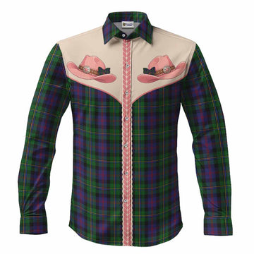 MacCallum (McCallum) Tartan Long Sleeve Button Shirts Wee Coo Cowgirl Cute Style