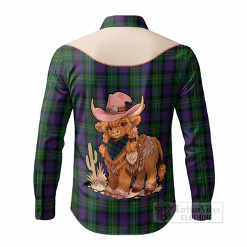 MacCallum (McCallum) Tartan Long Sleeve Button Shirts Wee Coo Cowgirl Cute Style